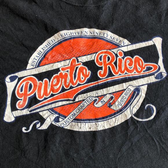 Men’s Vintage Black Puerto Rico Graphic Tee - Picture 3 of 3